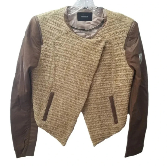 RUDSAK Jackets & Blazers - Rudsak Benedetia Straw Leather Jacket